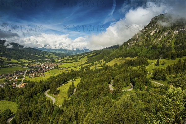 Oberjoch Pass Road, Bad Hindelang, AllgÃ¤u Alps, AllgÃ¤u, Bavaria, Germany, Europe