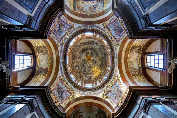 St. Francis of Assisi Church, Ceiling, Prague, Bohemia, Czech Republic, Europe