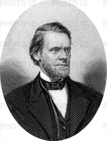 Engraving of John Sherman, nicknamed The Ohio Icicle (May 10, 1823 â€“ October 22, 1900) . Sherman was a U.S. Representative and U.S. Senator from Ohio. He served as both Secretary of the Treasury and Secretary of State. Original engraving by John Buttre, circa 1866