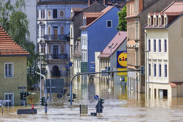 High water in Meissen at its peak