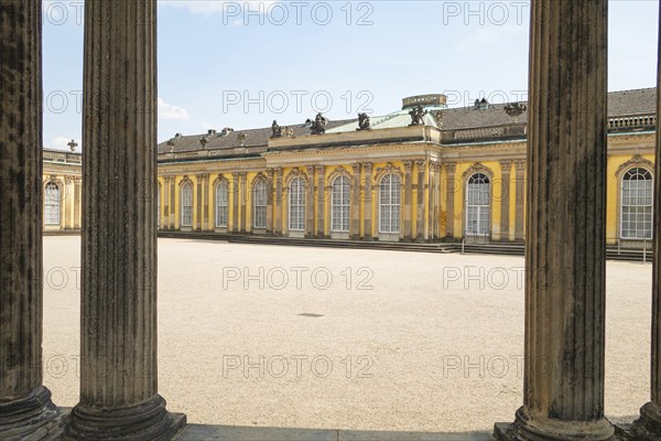 Back, Palace, Sanssouci, Potsdam, Brandenburg, Germany, Europe