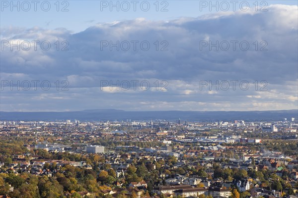 View from the Bismarck Tower over Radebeul to Dresden