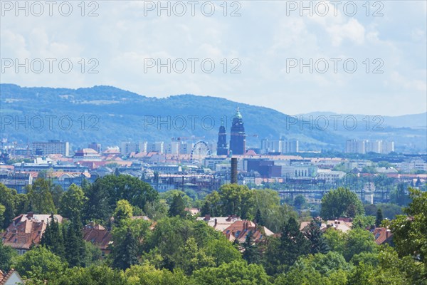 View of Dresden in the Elbe Valley from the Bismarck Tower Dresden Cossebaude