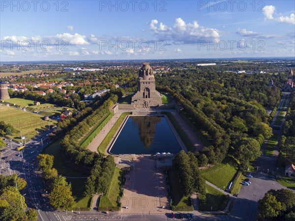 The Monument to the Battle of the Nations in the south-east of Leipzig was erected in memory of the Battle of the Nations according to designs by the Berlin architect Bruno Schmitz and inaugurated on 18 October 1913. The sculptural works were designed by the sculptors Christian Behrens and Franz Metzner