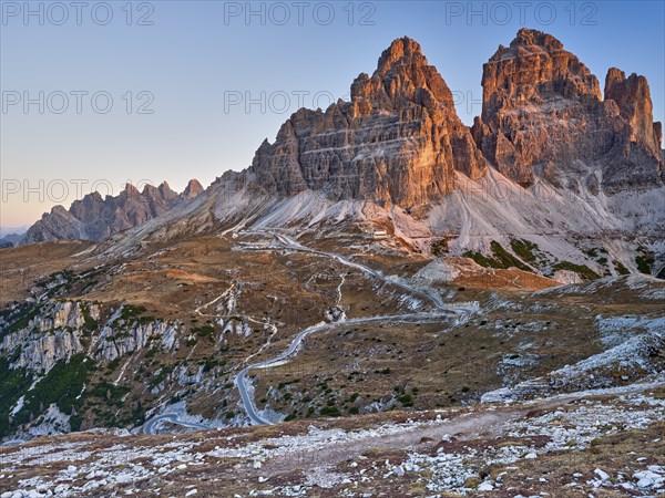 Three Peaks, sunset, mountains, Dolomites, Belluno, South Tyrol