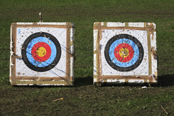 Sport, shot target during archery