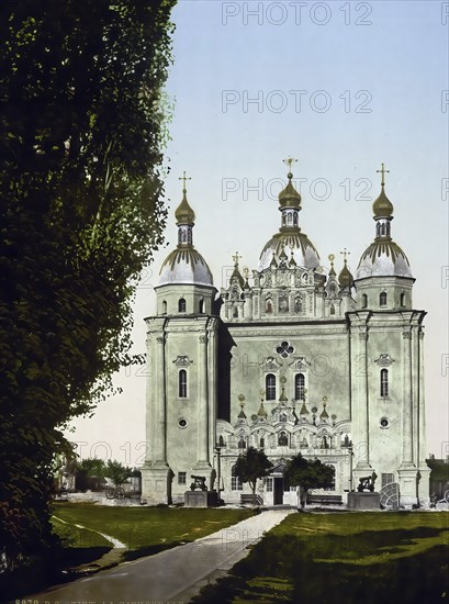 Cathedral of St. Peter and St. Paul, Kiev, Russia, Ukraine, c. 1890, Historic, digitally enhanced reproduction of a photochrome print of the period, Europe