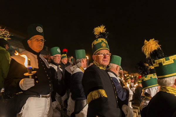 Miners pay their respects on the Schlossplatz