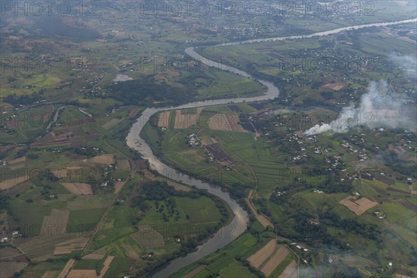 Aerial of Viti Levu, Fiji, South Pacific, Oceania