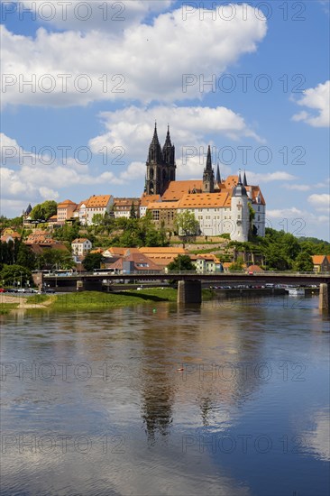 Albrechtsburg Castle, the Bishop's Palace and the Cathedral on the Schlossberg in Meissen