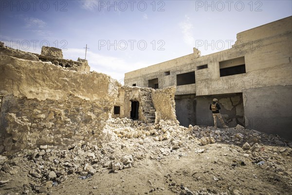 Zerstoertes Stadtzentrum von Sinjar, 09.03.2023