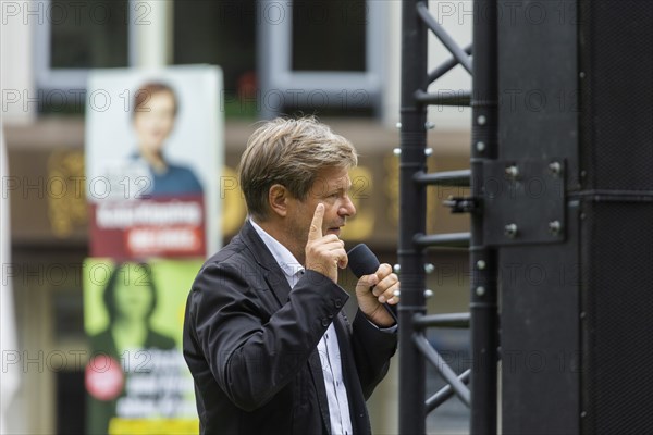 Robert Habeck is a German politician and writer. He has been the federal leader of the Bündnis 90 Die Grünen party together with Annalena Bärbock since 27 January 2018. Since June 2021, Bärbock and he have been the Green Party's top duo for the 2021 federal election, with Bärbock being the candidate for chancellor