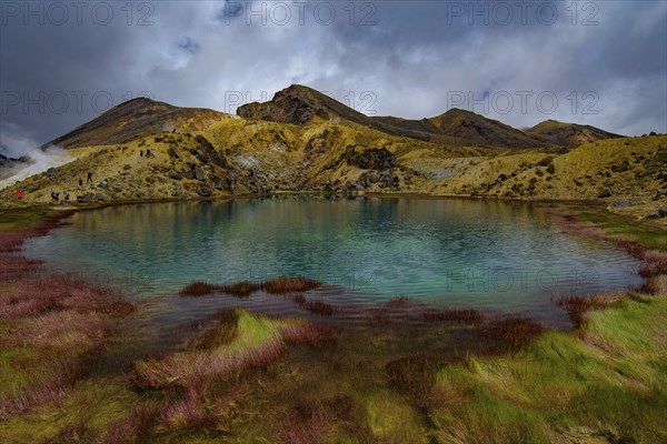 Emerald Lakes at Tongariro National Park in New Zealand