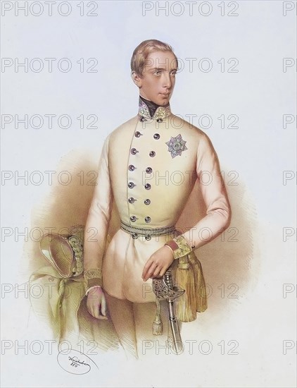 Archduke Ferdinand Maximilian Joseph Maria of Austria (* 6 July 1832 in Schönbrunn Palace near Vienna, † 19 June 1867 near Querétaro, Mexico), Historical, digitally restored reproduction from a 19th century original, Record date not stated