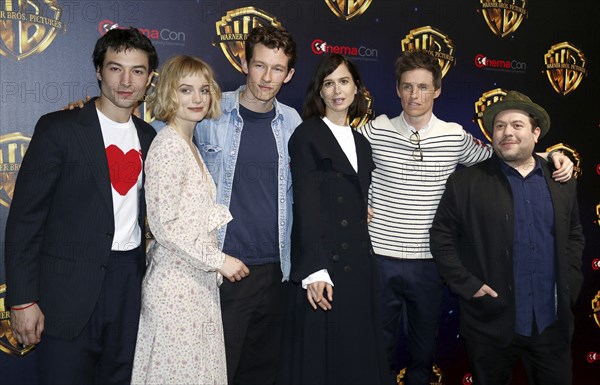 Ezra Miller, Alison Sudol, Callum Turner, Katherine Waterston, Eddie Redmayne and Dan Fogler at the 2018 CinemaCon, Warner Bros. Pictures 'The Big Picture' Presentation at the Caesars Palace in Las Vegas, USA on April 24, 2018