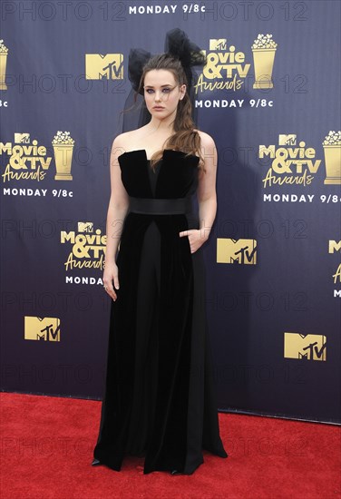 Katherine Langford at the 2018 MTV Movie And TV Awards held at the Barker Hangar in Santa Monica, USA on June 16, 2018