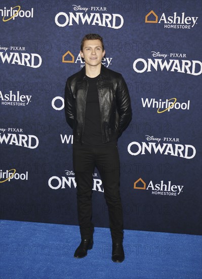 Tom Holland at the World premiere of Disney And Pixar's 'Onward' held at the El Capitan Theatre in Hollywood, USA on February 18, 2020