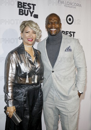 Terry Crews and Rebecca Crews at the Eva Longoria Foundation Dinner Gala held at the Four Seasons Hotel in Beverly Hills, USA on November 8, 2018