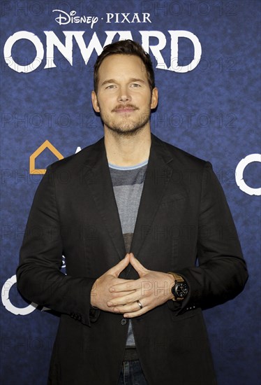 Chris Pratt at the World premiere of Disney And Pixar's 'Onward' held at the El Capitan Theatre in Hollywood, USA on February 18, 2020