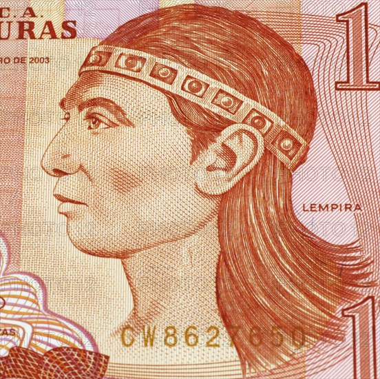 Lempira on Banknote from Honduras. Lempira (died 1537) was a war captain of the Lencas of western Honduras in Central America during the 1530s, when he led resistance to Francisco de Montejo's attempts to conquer and incorporate the region into the province of Honduras