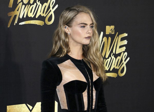 Cara Delevingne at the 2016 MTV Movie Awards held at the Warner Bros. Studios in Burbank, USA on April 9, 2016