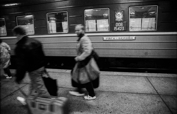 Germany, Berlin, 8 November 1990, trains from the Soviet Union arrive at Lichtenberg station, Europe