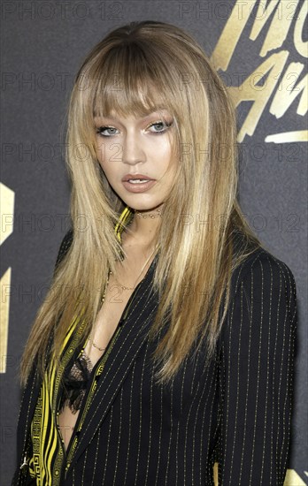 Gigi Hadid at the 2016 MTV Movie Awards held at the Warner Bros. Studios in Burbank, USA on April 9, 2016