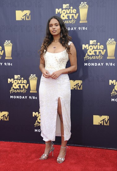 Alisha Boe at the 2018 MTV Movie And TV Awards held at the Barker Hangar in Santa Monica, USA on June 16, 2018