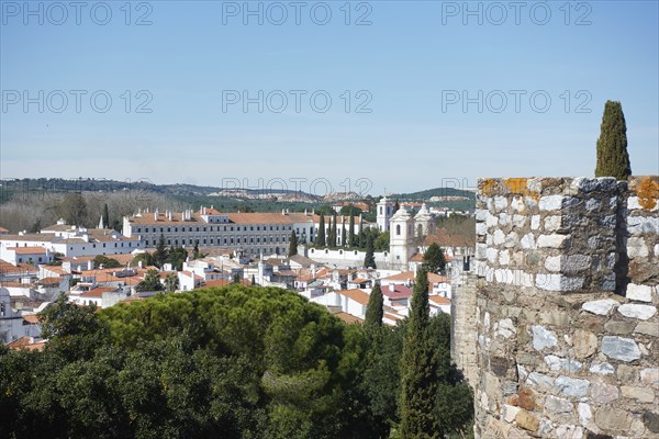 View of Vila Vicosa Castle in the Alentejo, Portugal, Europe