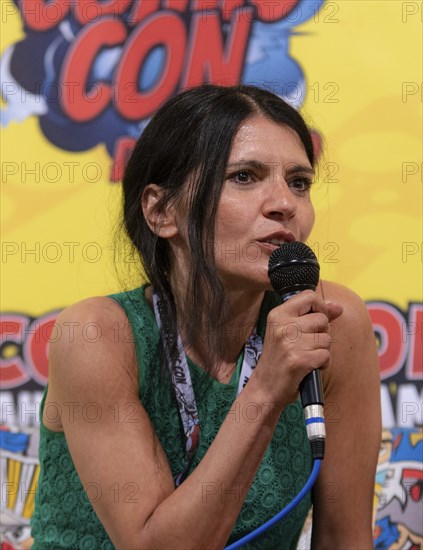 FRANKFURT, GERMANY, MAY 6th 2018: Ghadah Al-Akel (*1965, actress, german voice of Michelle Rodriguez, Blossom (Power Puff Girls), Pharah (Overwatch) at German Comic Con Frankfurt