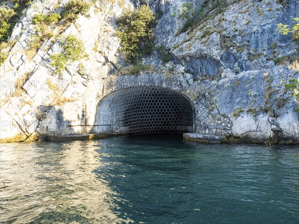 Hitlers Eye, sea tunnel, developed to protect submarines from air attacks, near Sibenik, Croatia, Europe