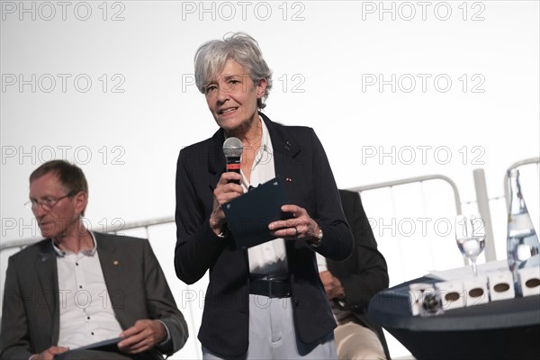 SPEYER, 21 MAY 2022, Presentation of the ASE Universal Astronaut Pin to Claudie Haigneré at the ASE, European Astronaut Reunion 2022 at the Technik Museum Speyer