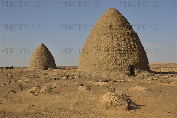 Domed mausoleums, called Qubbas, Old Dongola, Northern, Nubia, Sudan, Africa