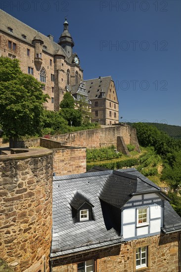 The Landgrave's Castle on the Schlossberg, Marburg an der Lahn, Hesse, Germany, Europe