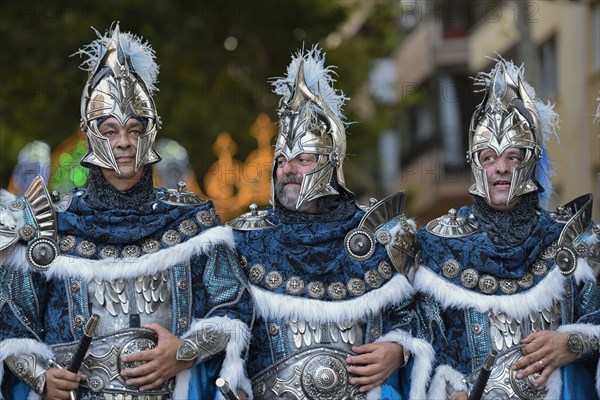 Parade, Moros y Cristianos, Moors and Christians, Dénia, Province of Valencia, Costa Blanca, Spain, Europe