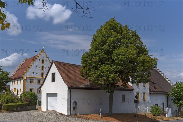 Former Renaissance castle, destroyed in the Peasants' War in 1525, rebuilt 1552-1558, Trunstadt, Viereth-Trunstadt, Lower Franconia, Bavaria, Germany, Europe