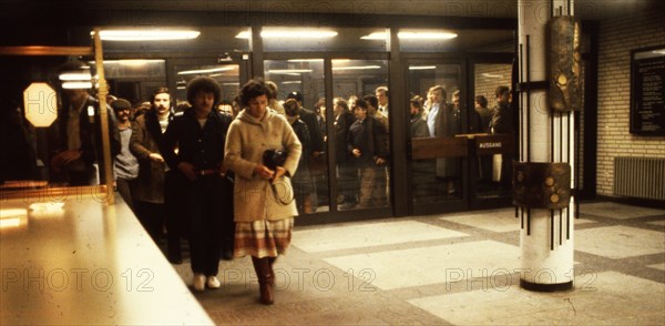 Dortmund. Employment office, morning crowd ca 1981-2