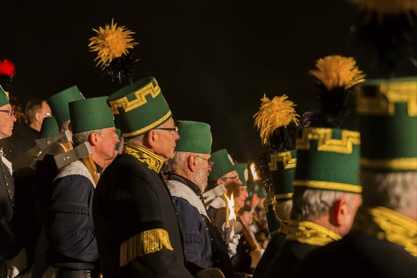 Miners pay their respects on the Schlossplatz