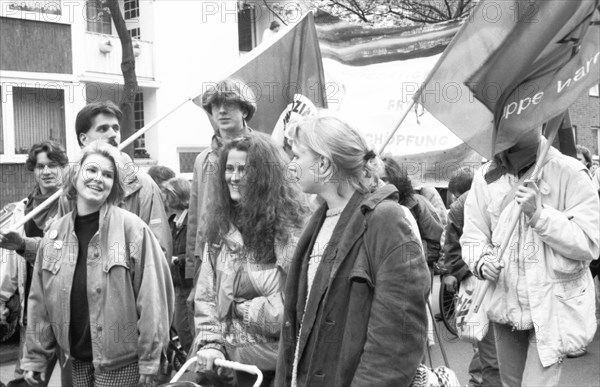 The Easter March 1990 was marked by the change in the Eastern Bloc. The photo was taken near Münsterland, Germany, Europe