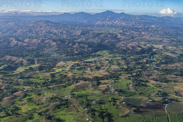 Aerial of Viti Levu, Fiji, South Pacific, Oceania