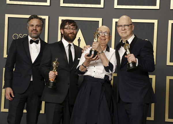 Mark Ruffalo, Jeff Reichert, Julia Reichert and Steven Bognar at the 92nd Academy Awards, Press Room held at the Dolby Theatre in Hollywood, USA on February 9, 2020., Los Angeles, California, USA, North America