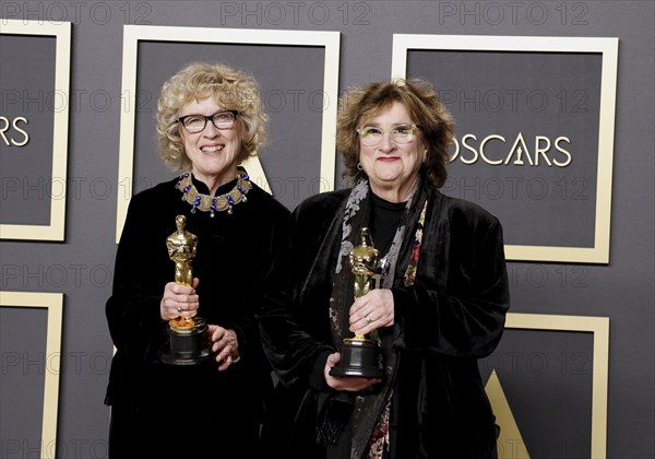 Nancy Haigh and Barbara Ling at the 92nd Academy Awards, Press Room held at the Dolby Theatre in Hollywood, USA on February 9, 2020., Los Angeles, California, USA, North America