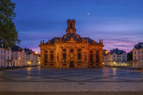 View of the Ludwigskirche in Saarbrücken, Germany, Europe