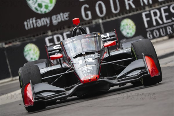 SANTINO FERRUCCI (14) of Woodbury, Connecticut runs through the streets during the Honda Indy Toronto in Toronto, ON, CAN