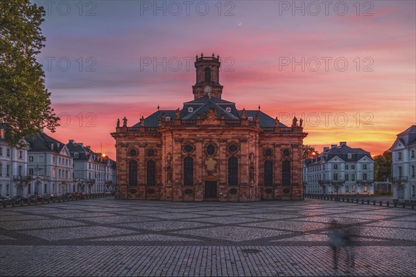 View of the Ludwigskirche in Saarbrücken, Germany, Europe