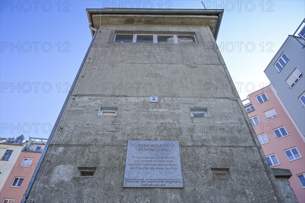 Günter Litfin Memorial, old GDR watchtower at the former Berlin Wall, Kieler Straße, Mitte, Berlin, Germany, Europe