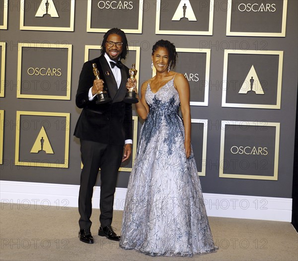 Matthew A. Cherry and Karen Rupert Toliver at the 92nd Academy Awards, Press Room held at the Dolby Theatre in Hollywood, USA on February 9, 2020., Los Angeles, California, USA, North America