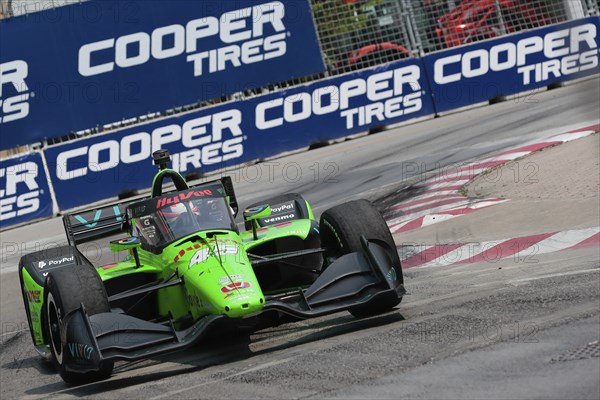 CHRISTIAN LUNGAARD (45) of Hedensted, Denmark celebrates in victory lane after winning the Honda Indy Toronto in Toronto, ON, CAN