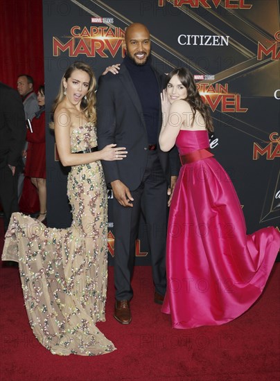 Henry Simmons, Elizabeth Henstridge and Chloe Bennet at the World premiere of 'Captain Marvel' held at the El Capitan Theater in Hollywood, USA on March 4, 2019., Hollywood, California, USA, North America