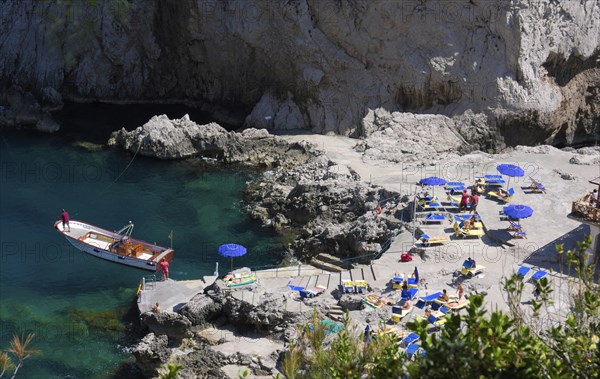 The Italian holiday island Capri is located in the Gulf of Naples. Capri is only about 10 square kilometres in size, but is famous worldwide for its numerous grottos and the lovely climate., shot in May, 2015